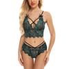 Europa y Estados Unidos Amazon/ebay comercio exterior ropa interior sexy encaje contraste de color costura tentación sexy conjunto de dos piezas de moda