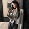 Nuevo Estilo Moda Primavera y Otoño Ropa Exterior de Manga Larga para Niñas 2025 Chaqueta Versátil de Botonadura Única Petite