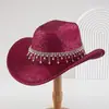 Sombreros de Alta Gama Cepillados Populares Transfronterizos para Hombres y Mujeres, Pedrería de Lujo de Colores con Colgantes de Perlas, Sombreros para Niñas para Fiestas y Compromisos