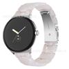 Aplicable a google nuevo reloj pixel google 1/2 correa de resina de tres cuentas correa de reloj acrílica acero inoxidable