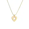 Colar de gota de óleo Love da AliExpress transfronteiriço cobre cravejado com zircônia colar com pingente de coração colar simples para a clavícula joia