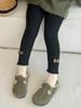 Leggings femininas de algodão puro, outono e inverno, estilo coreano, quente, algodão, caxemira, uso externo, calças grossas, peça única, calças de estudante