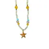 Collar de Estrella de Mar Amarilla Dopamina de Verano para Niña Dulce Estilo Vacaciones en la Costa Cadena para Clavícula Accesorios de Diseño