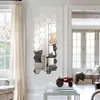 Adesivos de Parede Acrílicos Ecológicos Espelho Decorativo Estéreo 3D Estilo Quente Transfronteiriço Azulejos de Espelho Hexagonais Assimétricos
