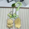 Nuevo Estilo Shuibei Capibara Dorado Imitación Llavero Clip para Teléfono Colgante para Bolso Decoración Dibujo Animado Lindo Estilo Relajado