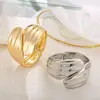 Pulsera de Moda Transfronteriza de Moda Estilo Europeo y Americano Joyería de Aleación Popular Simple Minimalista Estilo Ins Pulsera Ancha de Primavera para Mujer