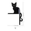 JM1104 Adhesivo de pared autoadhesivo de acrílico estéreo con diseño de gato negro de Halloween, para espejo, decoración navideña