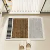 Alfombrilla de suelo de tierra de diatomeas estilo nórdico, alfombrilla absorbente para baño, felpudo antideslizante para entrada de baño, felpudo para entrada