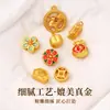 Accesorios dorados estilo antiguo que no se decoloran para pulseras de cristal DIY, cuentas espaciadoras, dijes para pulseras, cuentas cilíndricas hechas a mano para abalorios y accesorios