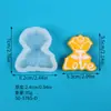 Molde de Silicona para Hacer Velas Aromáticas con Letras Largas, Rosas, Tulipanes, Pastel de Mousse y Adornos de Yeso