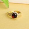 Anillo de Ámbar Natural Aiyu Anillo de Ámbar Rojo Joyería Étnica Beneficios de Transmisión en Vivo Venta al por Mayor Dropshipping S4060114L