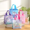 Bolsa de Mão Unicórnio de Desenho Animado Sacola de Presente Não Tecida Mais Vendida na Fronteira Bolsa de Embalagem Satchel com Aparência Bonita Coração de Menina