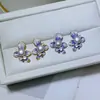Aretes de Perla con Broches de Plata 925, Joyería de Cobre Chapado en Oro de 18K con Circonita en Forma de Lágrima, Accesorios para Bricolaje Versátiles para Varios Estilos