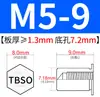 Columna de Tuerca de Ajuste a Presión para Agujero Ciego Tbso-M2M2.5M3M4M5M6 Acero al Carbono Piezas Estándar Tuerca Impermeable y Resistente a la Corrosión