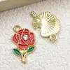 Colgantes Mixtos de 30 Corazones con Alas de Rosa de Aleación Esmaltada Accesorios para Joyería DIY Venta Caliente Transfronteriza