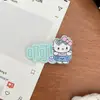 Grampo de Cabelo Colorido com Texto Gato Kt Presilha Lateral Ins Desenho Animado Fofo Coração de Menina Versátil Presilha Lateral para Franja