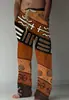 Pantalones de AliExpress de Venta Caliente Transfronterizos Sueltos Casuales Comercio Exterior Europeo y Americano Rectos Impresión 3D Cintura Alta Pierna Ancha