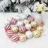 Venta al por mayor transfronteriza de bolas de plástico pintadas y electrochapadas de Navidad 6cm Bolas de calabaza Decoraciones colgantes para árbol de Navidad Bolas coloridas