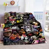 Manta de Franela Figura Sala de Estar Sofá Ligera Suave Amigos Película de Terror Halloween Dormitorio Felpa Regalo