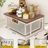 Estante de almacenamiento extraíble para escritorio, organizador de bocadillos y artículos varios para mesa de comedor, almacenamiento en capas para bolsitas de té y cápsulas con cajones, estante para encimera