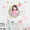Nuevo LD64158 dibujos animados linda princesita luna globo dormitorio sala de estar decoración de pared pegatinas autoadhesivas