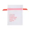 Bolsa con cordón de nailon personalizada del fabricante con diseño hueco de malla, Bolsa de almacenamiento estilo empalme de tela de malla de poliéster, Transpirable