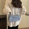Bolsa de nicho francesa feminina outono e inverno fotografia de rua moda retrô bolsa tipo baguete francesa versátil bolsa de ombro sob o braço ins