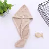 Gorro de Coral de Doble Capa para Secar el Cabello para Mujeres, Gorro de Ducha Espesado Super Absorbente de Secado Rápido, Toalla de Secado de Cabello de Color Empalmado, Toalla para el Cabello