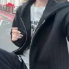 Sudadera Cardigan Retro Americana para Hombre Otoño e Invierno Chaqueta de Tweed Chenilla Sudadera Pesada Rígida para Pareja
