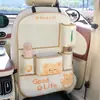 Bolsa de Almacenamiento para Coche de Dibujos Animados Linda Creativa de Cuero para Asiento Trasero de Coche Alfombrilla Anti-Suciedad Bolsa de Almacenamiento para Respaldo de Asiento de Coche