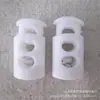 Fornecimento spot fivela de mola oval dupla furação longa e plana fivela de mola de ajuste elástico nylon preto branco