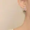 Amor por la Glicina Super Hada Morado Flor Pendientes Primavera Fresca Esmalte Goteando Glaseado Incienso Mosquitos Clip de Oreja Dulce y Suave