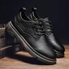 Zapatos de Hombre 2025 Primavera y Otoño Estilo Británico Formal de Negocios Zapatos Casuales de Cuero para Hombre Suela Suave Cómodos Aumentadores de Altura Punta Redonda Zapatos de Moda