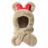 Gorro de invierno de dibujos animados para niños, estilo coreano, bonito gorro con protección para las orejas para bebés, bufanda para niños y niñas, gorro todo en uno, gorra para niños