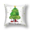 Funda de almohada navideña de Amazon festiva poliéster estampado para el hogar sala de estar sofá funda de almohada cojín de árbol de Navidad