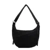 Bolso de Hombro de Pana para Mujer Bolso Cruzado de Moda Bolso de Tela de Color Sólido de Gran Capacidad Bolso Sencillo para Viajes Estudiantes Clase