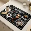 Tapete de Café Estilo Americano Mais Vendido na Fronteira, Tapete Absorvente Antiderrapante de Terra de Diatomáceas para Cozinha Doméstica e Balcão de Bar, Dropshipping Disponível