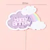 Decoración para Pastel de Cumpleaños Lentejuelas de Colores en Capas Números Toppers Arcoíris Número de Cumpleaños Inserts para Pastel de Primer Cumpleaños Multicolor