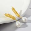 Pendientes elegantes con borlas y orejas de trigo con aguja de plata 925 para mujer, versión coreana 2022, nuevos pendientes elegantes personalizados a juego con celebridades de Internet.