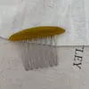 Grampo de Cabelo Pente de Acetato com Dentes Inseridos na Parte de Trás, de Cor Fofa e com Topete Alto, para Mulheres, Domador de Fios Soltos na Testa, Pente de Cabelo, Grampo de Cabelo para Penteado Meio Preso, Acessórios de Cabelo