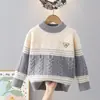 Suéter para Niños al por Mayor Niños Bebé Otoño e Invierno Nueva Tejido 2025 Suéter para Niños Suéter para Niños