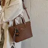 Bolso casual de color liso para mujer de otoño e invierno, vintage de gran capacidad, casual texturizado para el hombro, debajo del brazo, cruzado y bolso de mano para mujer