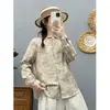 2026 Verano Nuevo Estilo Coreano Estampado de Graffiti Cuello Redondo Cárdigan para Mujer Camisa de Manga Larga Venta al por Mayor