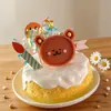 Adornos de Oso de Goma Suave para Decoración de Pasteles, Cara Sonriente de Gota de Lluvia, Estrellas, Llama, Suministros de Decoración para Fiestas de Cumpleaños, Toppers e Inserts