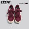 Tênis de Skate Vermelho Vinho Universal Masculino 2025 Novos Sapatos de Pão Primavera Versátil Nicho Popular Estilo Americano Tênis da Moda Sapatos Masculinos