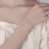 Shiai 2025 Nuevo Pulsera de Lujo Accesible de Plata Pura 999 Contigo, Corazón de Niña Joyería de Mano Exquisita de Nicho