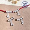 Pure Silver 999 aterrissagem cotovelo de bambu DIY acessórios pulseira tornozeleira mão-tecida das mulheres folha de bambu pingente de moda all-match