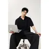 Camisa Polo Retro Simple Estilo Old Money para Hombre Camiseta Holgada y Elegante Verano Nuevo Estilo Cuello Solapa Manga Corta Ht1005