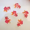 Novas Decorações de Arte para Unhas Peixinhos Coloridos Gelo-Claro, Versáteis e Fofas Acessórios de Resina Koi da Sorte 3D para Unhas