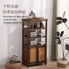 Aparador de Madeira Maciça Vintage Armazenamento Estilo Country Americano Sala de Estar Armário Antigo Pousada Armário de Jantar Balde Decorativo Criativo Armário